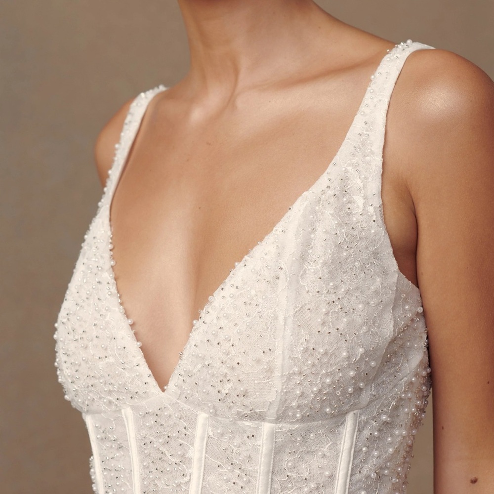 Meshki Ivory Embellished Bridal Top